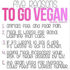 Adopt a Vegan or Vegetarian Diet 5 Reasons to go Vegan