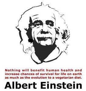 Adopt a Vegan or Vegetarian Diet Albert Einstein Quote