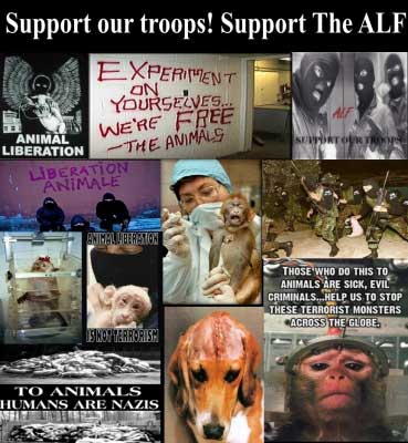 Animal Rights Groups Direct Action Animal Liberation Front Troops Poster