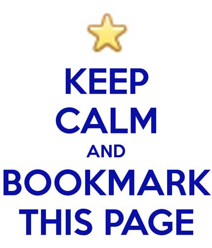 Keep Calm And Bookmark This Page